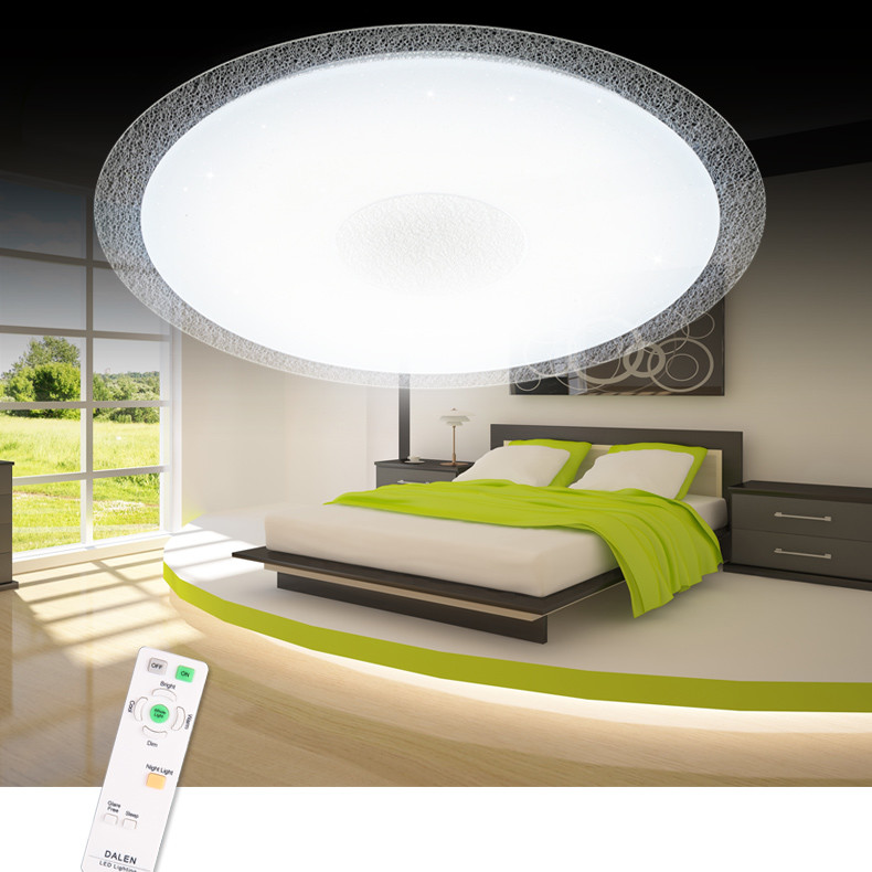 Safe Convenient Smart LED Ceiling Light High Transmittance With Dual Control